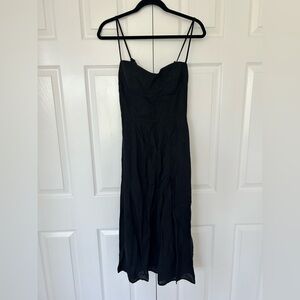 Reformation Black Midi Dress